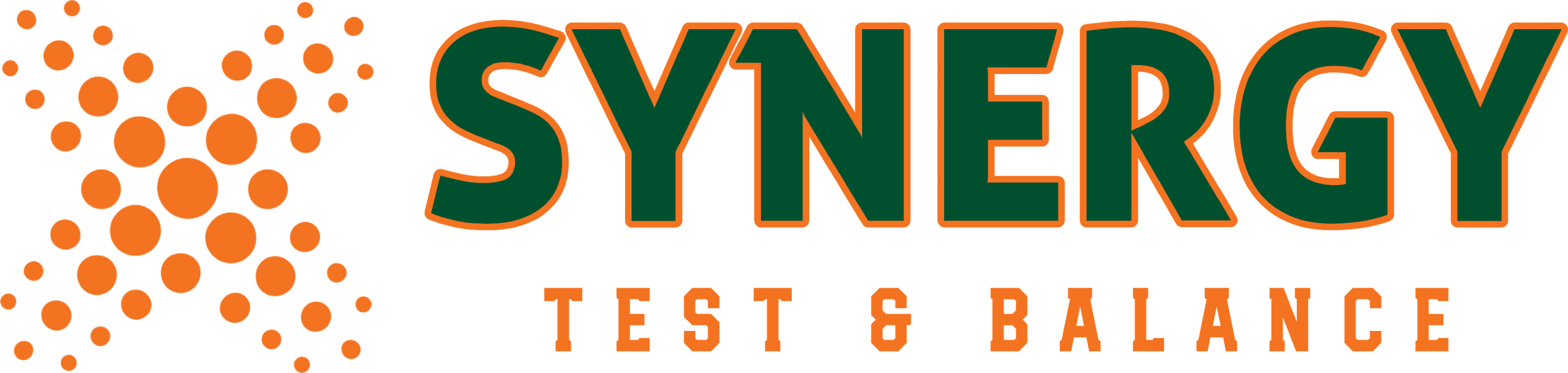 Logo with bold green letters and smaller orange text beneath.
