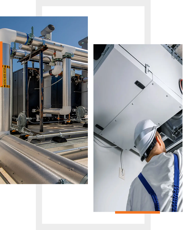 Technician working on electrical transformer equipment outdoors.