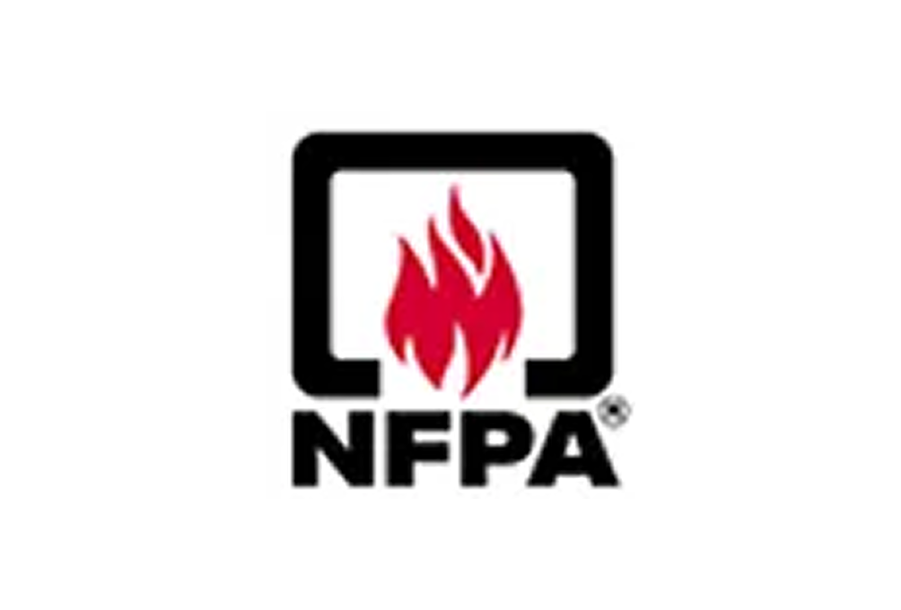 NFPA logo with red flame symbol.